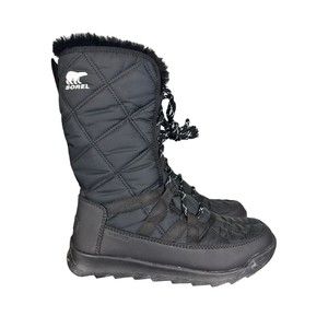 Sorel Women's Whitney II Tall lace Black Waterproof Boots Sample Pair New Size 7